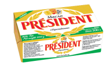 Масло President кислосливочное - фото Масло President кислосливочное